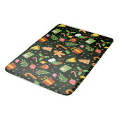 Tapis De Bain Motif Abstrait de Noël vert foncé (Angle)