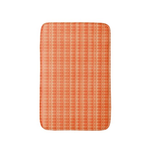 Tapis De Bain Motif abstrait de textile de zigzag de rouge (Devant (Vertical))