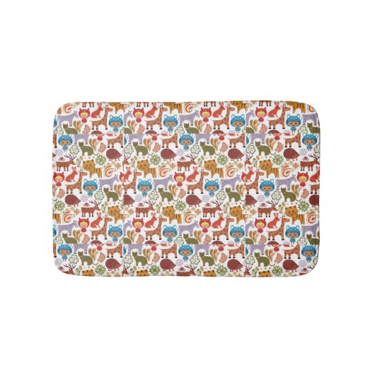 Tapis De Bain Motif abstrait d'enfant et d'animaux (Devant)