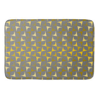 Tapis De Bain Motif abstrait jaune et gris