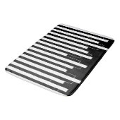 Tapis De Bain Motif abstrait - noir et blanc (Angle)