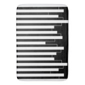 Tapis De Bain Motif abstrait - noir et blanc (devant Vertical)
