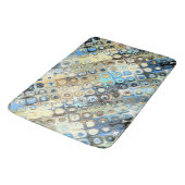 Tapis De Bain Motif Abstrait Or Et Bleu (Angle)