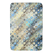 Tapis De Bain Motif Abstrait Or Et Bleu (devant Vertical)