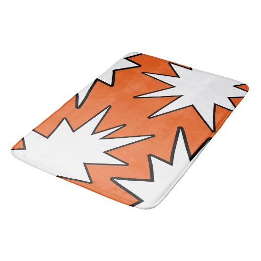 Tapis De Bain motif Abstrait - orange (Angle)