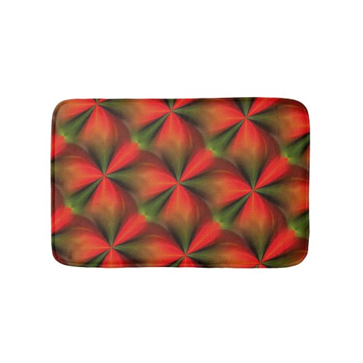Tapis De Bain Motif Abstrait Orange Et Vert (Devant)