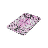 Tapis De Bain Motif Abstrait rose noir (Angle)
