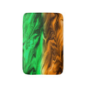 Tapis De Bain motif Abstrait tacheté en vert orange (Devant (Vertical))