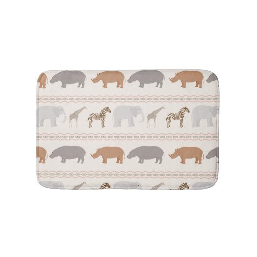 Tapis De Bain Motif africain 1 d'animaux (Devant)