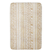 Tapis De Bain Motif africain de la tribu Gold White (devant Vertical)
