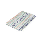 Tapis De Bain Motif amérindien Sage & Coral (Angle)