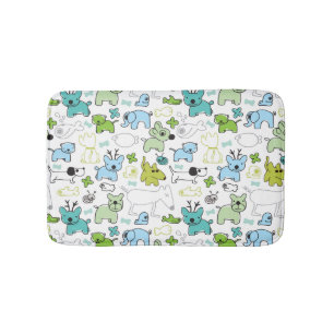 Tapis De Bain motif animal d'arrière - plan d'enfants
