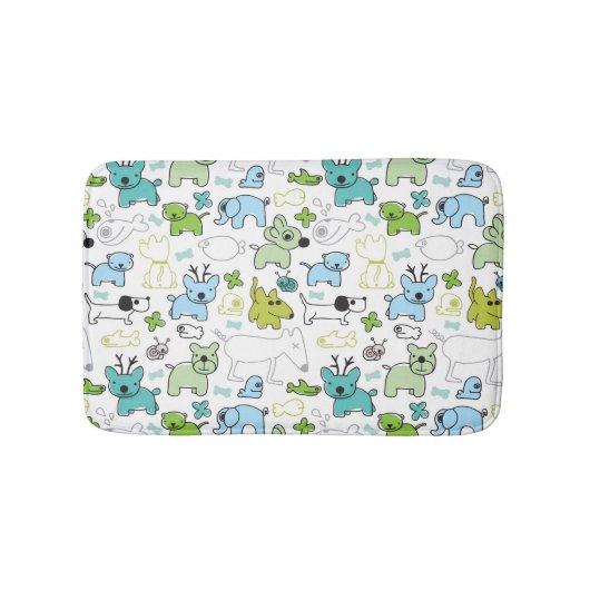 Tapis De Bain motif animal d'arrière - plan d'enfants (Devant)