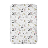 Tapis De Bain Motif animal de griffonnage de région boisée (Devant (Vertical))