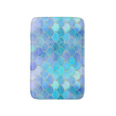 Tapis De Bain Motif Aqua Pearlescent & Gold Mermaid (Devant (Vertical))