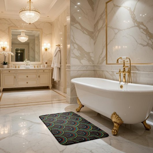 Tapis De Bain Motif Arc Broderie Rétro