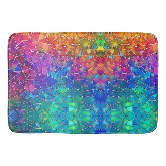 Tapis De Bain Motif arc-en-ciel en verre tendu (Devant)