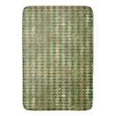 Tapis De Bain Motif Argyle Vert Émeraude et Or (devant Vertical)