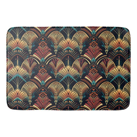Tapis De Bain motif art déco carrelé mignon (Devant)