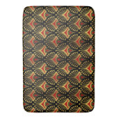 Tapis De Bain Motif Art déco or et rouge (devant Vertical)