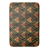 Tapis De Bain Motif Art déco or et rouge (devant Vertical)