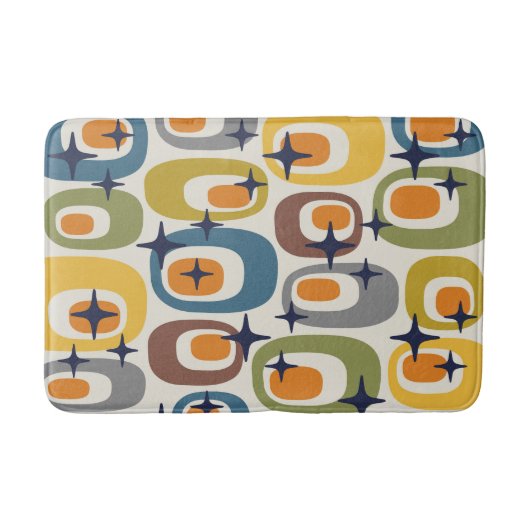 Tapis De Bain Motif atomique moderne du milieu du siècle (Devant)
