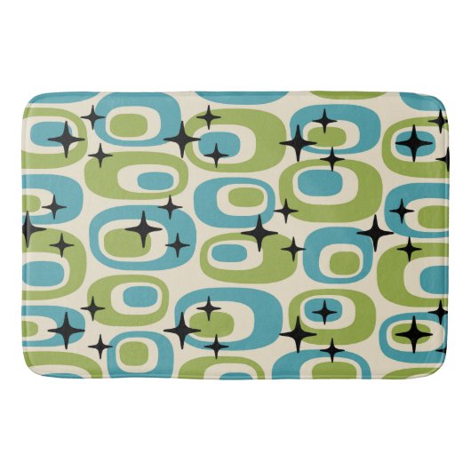 Tapis De Bain Motif atomique moderne du milieu du siècle (Devant)