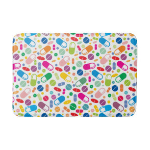 Tapis De Bain Motif au néon coloré de drogue
