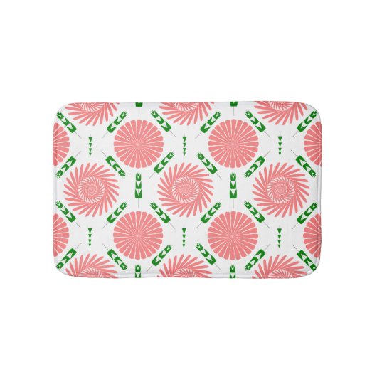 Tapis De Bain motif aux fleurs roses (Devant)