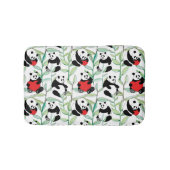 Tapis De Bain motif avec de beaux pandas avec des coeurs (Devant)
