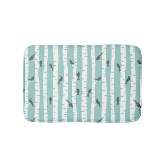 Tapis De Bain Motif avec des oiseaux et des arbres (Devant)