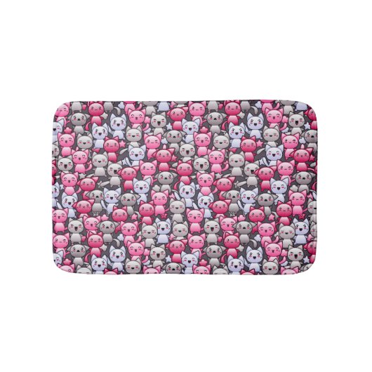 Tapis De Bain motif avec les chats mignons 2 de griffonnage de (Devant)