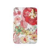 Tapis De Bain Motif avec les fleurs rouges (Devant (Vertical))