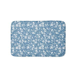 Tapis De Bain motif avec les oiseaux et l'ornement de plantes