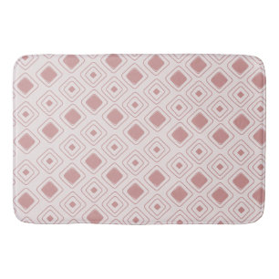 Tapis De Bain Motif aztèque géométrique tribal Rose Boho Dusty