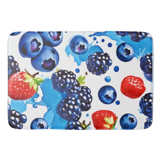 Tapis De Bain Motif Berry dynamique (Devant)