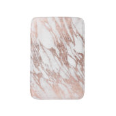 Tapis De Bain Motif blanc et rose élégant chic de marbre d'or (Devant (Vertical))
