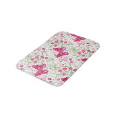 Tapis De Bain Motif blanc floral (Angle)