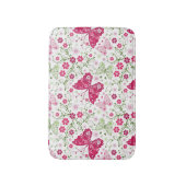 Tapis De Bain Motif blanc floral (Devant (Vertical))