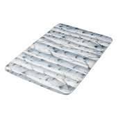 Tapis De Bain Motif blanc gris de bouleau (Angle)