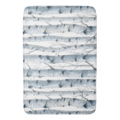 Tapis De Bain Motif blanc gris de bouleau (devant Vertical)