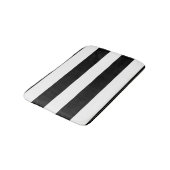 Tapis De Bain Motif blanc noir moderne de rayures (Angle)