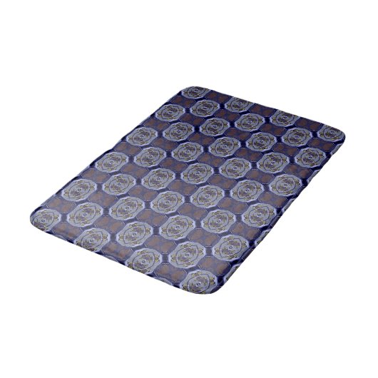 Tapis De Bain Motif bleu (Angle)