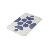 Tapis De Bain Motif bleu abstrait du milieu du siècle (Angle)