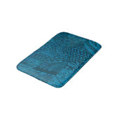 Tapis De Bain Motif bleu Art Abstrait (Angle)