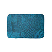 Tapis De Bain Motif bleu Art Abstrait (Devant)