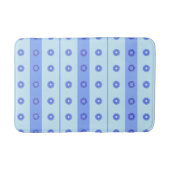 Tapis De Bain Motif bleu clair Fleurs bleu foncé (Devant)