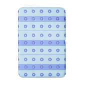 Tapis De Bain Motif bleu clair Fleurs bleu foncé (Devant (Vertical))