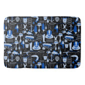 Tapis De Bain Motif bleu de pêche (Devant)