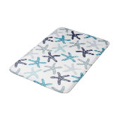 Tapis De Bain Motif bleu d'étoiles de mer (Angle)